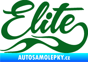 Samolepka Elite nápis tmavě zelená