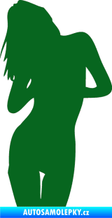 Samolepka Erotická žena 001 levá tmavě zelená