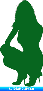 Samolepka Erotická žena 009 levá tmavě zelená