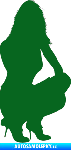 Samolepka Erotická žena 009 pravá tmavě zelená