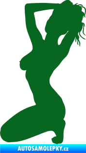 Samolepka Erotická žena 012 levá tmavě zelená