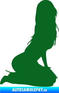 Samolepka Erotická žena 013 pravá tmavě zelená