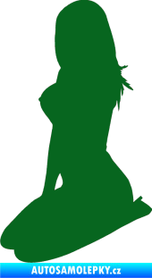 Samolepka Erotická žena 032 levá tmavě zelená