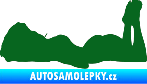 Samolepka Erotická žena 034 levá tmavě zelená
