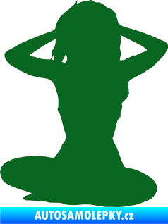 Samolepka Erotická žena 042 levá tmavě zelená