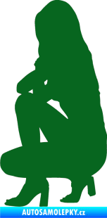 Samolepka Erotická žena 044 levá tmavě zelená