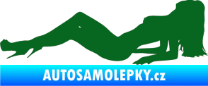 Samolepka Erotická žena 046 levá tmavě zelená