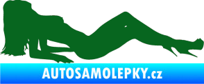 Samolepka Erotická žena 046 pravá tmavě zelená