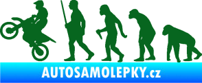 Samolepka Evoluce 002 motokros levá tmavě zelená