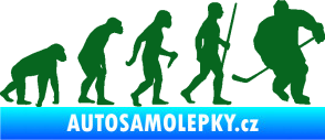 Samolepka Evoluce 003 hokej pravá tmavě zelená