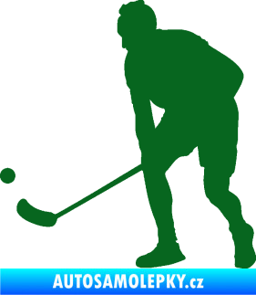 Samolepka Florbal 002 levá tmavě zelená