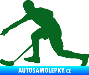 Samolepka Florbal 005 levá tmavě zelená