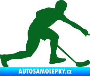 Samolepka Florbal 005 pravá tmavě zelená