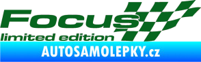 Samolepka Focus limited edition pravá tmavě zelená