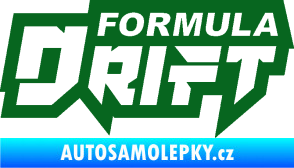 Samolepka Formula drift nápis tmavě zelená