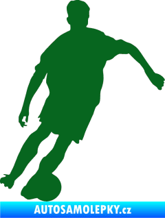 Samolepka Fotbalista 001 pravá tmavě zelená