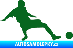 Samolepka Fotbalista 005 pravá tmavě zelená