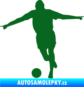 Samolepka Fotbalista 015 levá tmavě zelená
