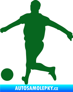 Samolepka Fotbalista 017 levá tmavě zelená