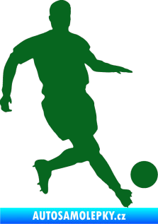 Samolepka Fotbalista 019 pravá tmavě zelená