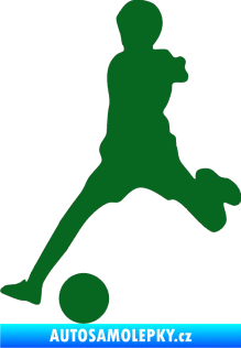 Samolepka Fotbalista 020 levá tmavě zelená
