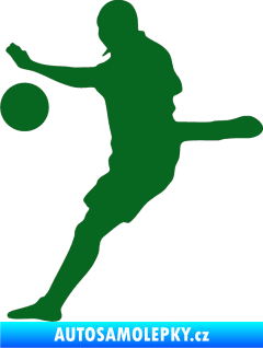Samolepka Fotbalista 022 levá tmavě zelená