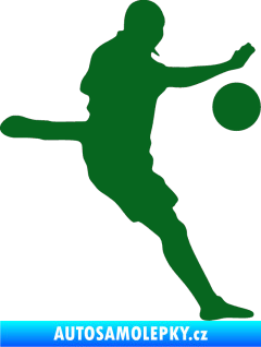 Samolepka Fotbalista 022 pravá tmavě zelená