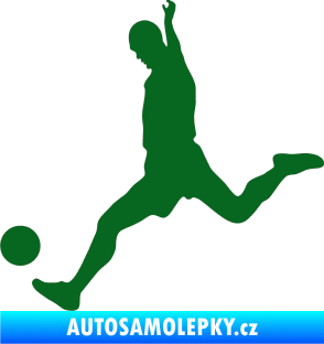 Samolepka Fotbalista 023 levá tmavě zelená