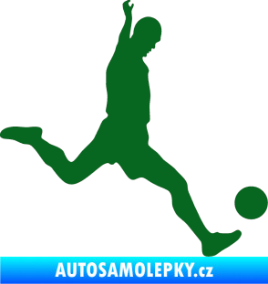 Samolepka Fotbalista 023 pravá tmavě zelená