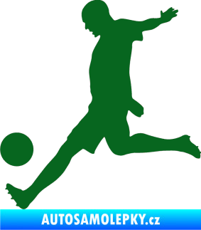 Samolepka Fotbalista 028 levá tmavě zelená