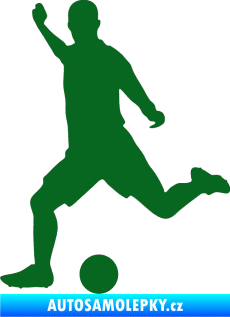Samolepka Fotbalista 031 levá tmavě zelená