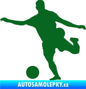 Samolepka Fotbalista 032 levá tmavě zelená