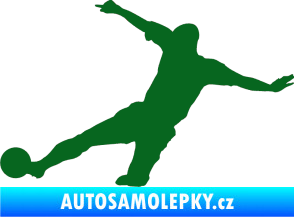 Samolepka Fotbalista 037 levá tmavě zelená