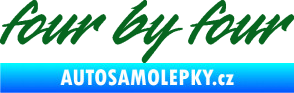 Samolepka Four by four tmavě zelená