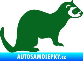 Samolepka Fretka 001 pravá tmavě zelená
