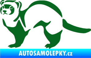 Samolepka Fretka 002 levá tmavě zelená