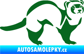 Samolepka Fretka 002 pravá tmavě zelená