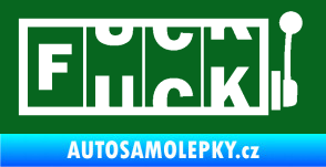 Samolepka Fuck kasino tmavě zelená