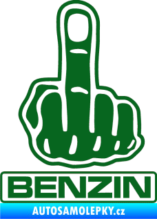 Samolepka Fuck off benzín tmavě zelená