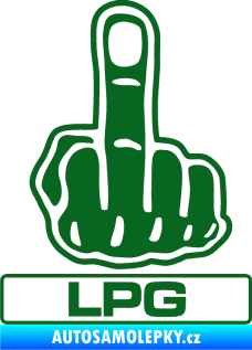 Samolepka Fuck off LPG tmavě zelená