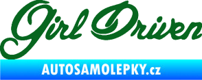Samolepka Girl driven tmavě zelená