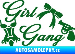 Samolepka Girl gang 001 tmavě zelená