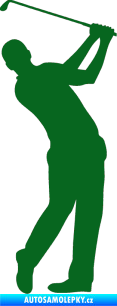 Samolepka Golfista 002 pravá tmavě zelená