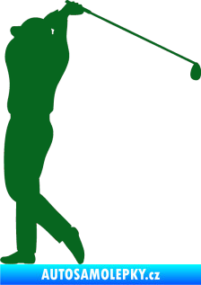 Samolepka Golfista 004 levá tmavě zelená