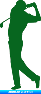 Samolepka Golfista 005 levá tmavě zelená