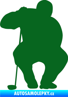 Samolepka Golfista 006 levá tmavě zelená