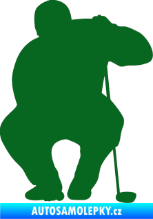 Samolepka Golfista 006 pravá tmavě zelená