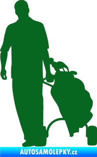 Samolepka Golfista 009 levá tmavě zelená