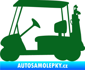 Samolepka Golfista 012 levá vozík tmavě zelená