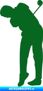 Samolepka Golfista 013 levá tmavě zelená